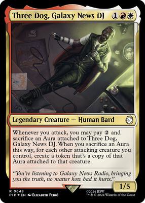 Three Dog, Galaxy News DJ (Surge Foil) card from Universes Beyond: Fallout