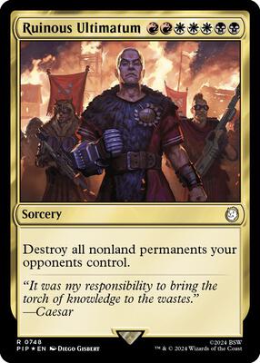 Ruinous Ultimatum (Surge Foil) card from Universes Beyond: Fallout