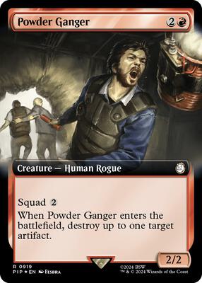 Powder Ganger (Extended Art) (Surge Foil) card from Universes Beyond: Fallout