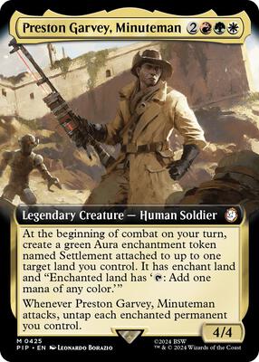 Preston Garvey, Minuteman (Extended Art) card from Universes Beyond: Fallout