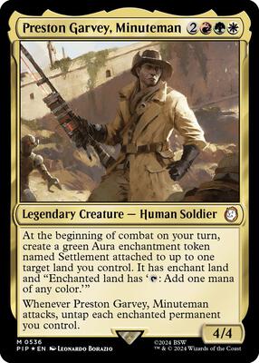 Preston Garvey, Minuteman (Surge Foil) card from Universes Beyond: Fallout