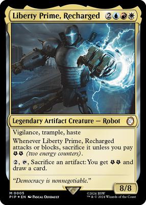 Liberty Prime, Recharged card from Universes Beyond: Fallout