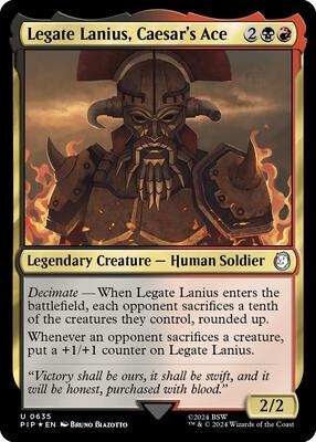 Legate Lanius, Caesar's Ace (Surge Foil) card from Universes Beyond: Fallout