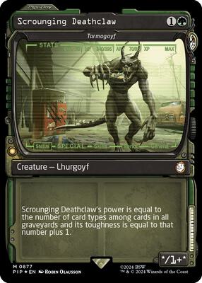 Scrounging Deathclaw - Tarmogoyf (Showcase) (Surge Foil) card from Universes Beyond: Fallout