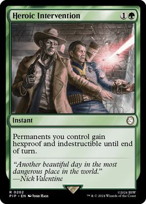 Heroic Intervention card from Universes Beyond: Fallout