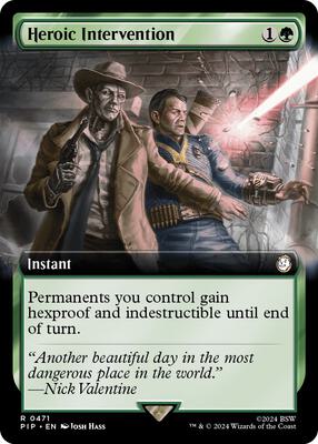 Heroic Intervention (Extended Art) card from Universes Beyond: Fallout