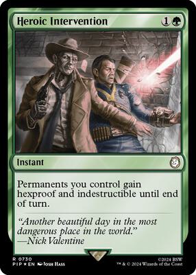 Heroic Intervention (Surge Foil) card from Universes Beyond: Fallout