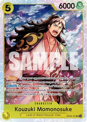 Kouzuki Momonosuke card from Wings of the Captain