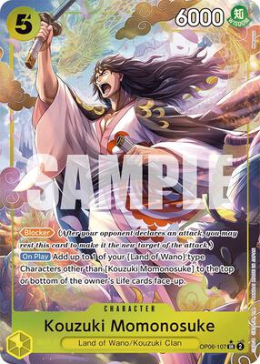 Kouzuki Momonosuke (Alternate Art) card from Wings of the Captain
