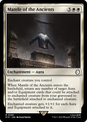 Mantle of the Ancients card from Universes Beyond: Fallout