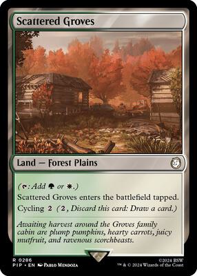 Scattered Groves card from Universes Beyond: Fallout