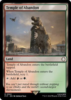 Temple of Abandon card from Universes Beyond: Fallout
