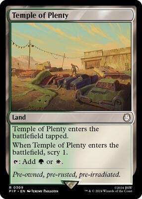 Temple of Plenty card from Universes Beyond: Fallout