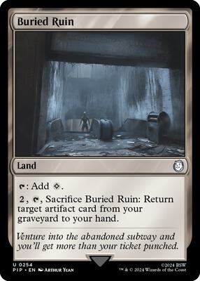 Buried Ruin card from Universes Beyond: Fallout