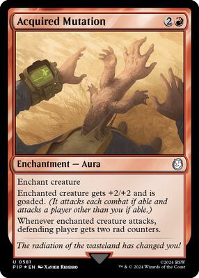 Acquired Mutation (Surge Foil) card from Universes Beyond: Fallout