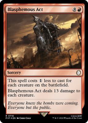 Blasphemous Act (Surge Foil) card from Universes Beyond: Fallout