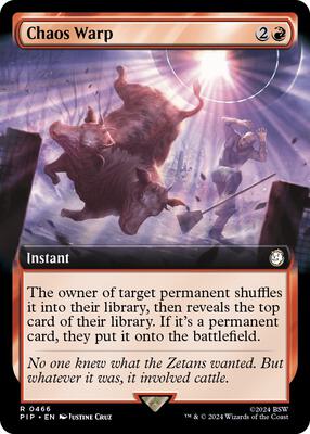 Chaos Warp (Extended Art) card from Universes Beyond: Fallout