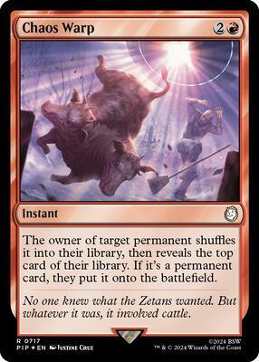 Chaos Warp (Surge Foil) card from Universes Beyond: Fallout
