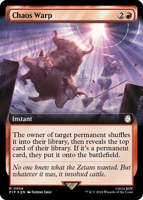 Chaos Warp (Extended Art) (Surge Foil) card from Universes Beyond: Fallout