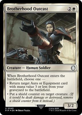 Brotherhood Outcast (Surge Foil) card from Universes Beyond: Fallout