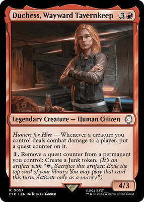 Duchess, Wayward Tavernkeep card from Universes Beyond: Fallout