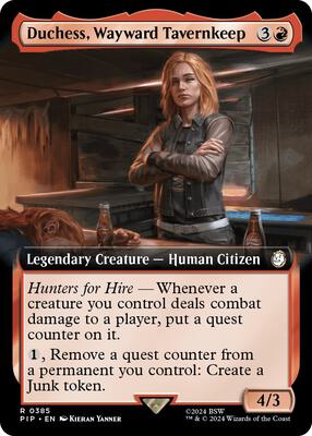 Duchess, Wayward Tavernkeep (Extended Art) card from Universes Beyond: Fallout