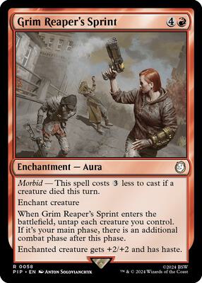 Grim Reaper's Sprint card from Universes Beyond: Fallout