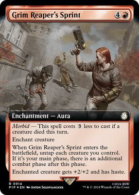 Grim Reaper's Sprint (Extended Art) (Surge Foil) card from Universes Beyond: Fallout