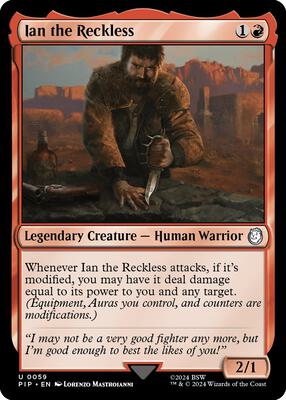 Ian the Reckless card from Universes Beyond: Fallout