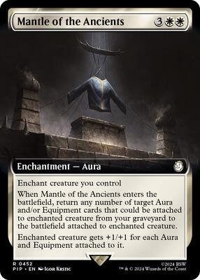 Mantle of the Ancients (Extended Art) card from Universes Beyond: Fallout