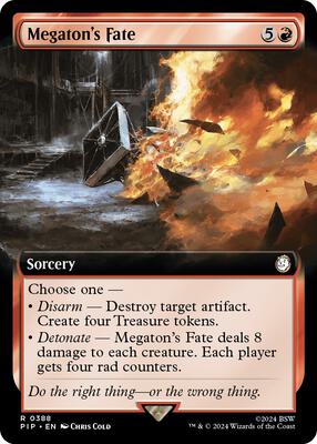 Megaton's Fate (Extended Art) card from Universes Beyond: Fallout