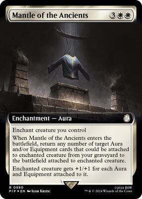 Mantle of the Ancients (Extended Art) (Surge Foil) card from Universes Beyond: Fallout