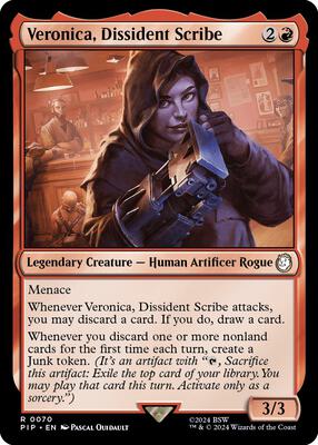 Veronica, Dissident Scribe card from Universes Beyond: Fallout