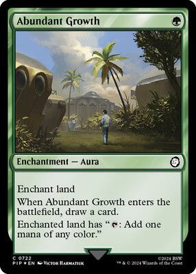 Abundant Growth (Surge Foil) card from Universes Beyond: Fallout