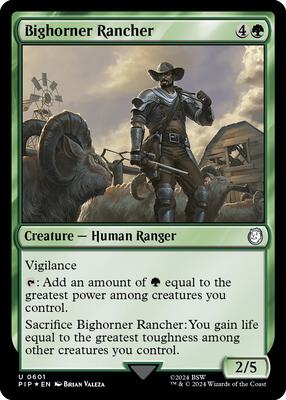 Bighorner Rancher (Surge Foil) card from Universes Beyond: Fallout