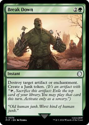 Break Down card from Universes Beyond: Fallout