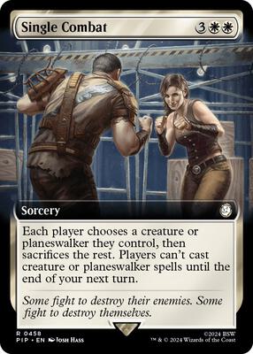 Single Combat (Extended Art) card from Universes Beyond: Fallout
