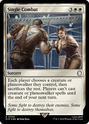Single Combat (Surge Foil) card from Universes Beyond: Fallout