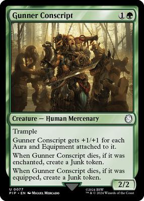 Gunner Conscript card from Universes Beyond: Fallout