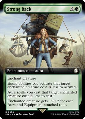 Strong Back (Extended Art) (Surge Foil) card from Universes Beyond: Fallout