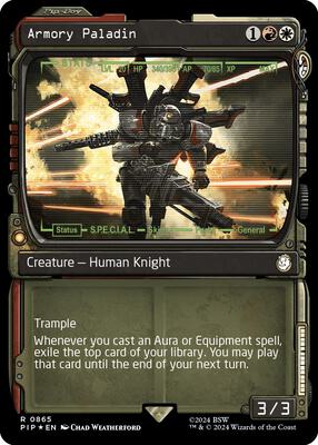 Armory Paladin (Showcase) (Surge Foil) card from Universes Beyond: Fallout