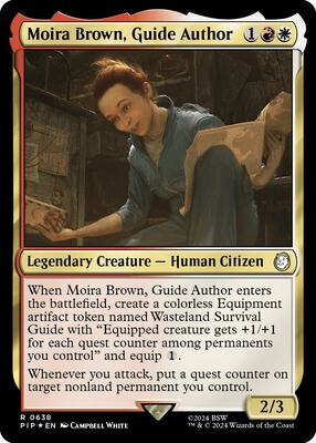 Moira Brown, Guide Author (Surge Foil) card from Universes Beyond: Fallout