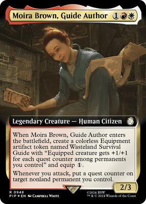 Moira Brown, Guide Author (Extended Art) (Surge Foil) card from Universes Beyond: Fallout