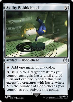 Agility Bobblehead card from Universes Beyond: Fallout