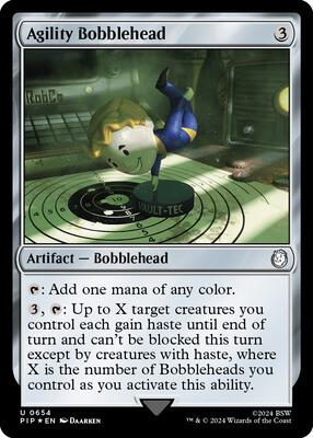Agility Bobblehead (Surge Foil) card from Universes Beyond: Fallout