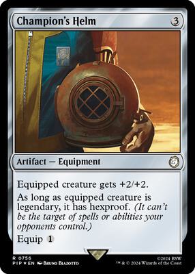 Champion's Helm (Surge Foil) card from Universes Beyond: Fallout