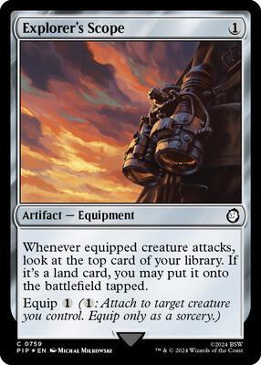 Explorer's Scope (Surge Foil) card from Universes Beyond: Fallout