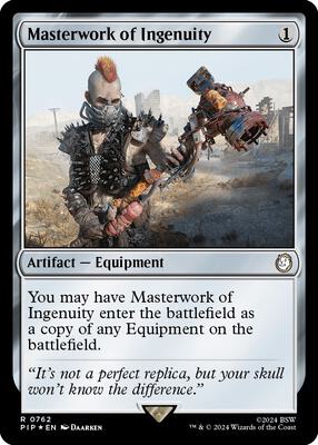 Masterwork of Ingenuity (Surge Foil) card from Universes Beyond: Fallout