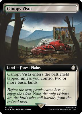 Canopy Vista (Extended Art) (Surge Foil) card from Universes Beyond: Fallout