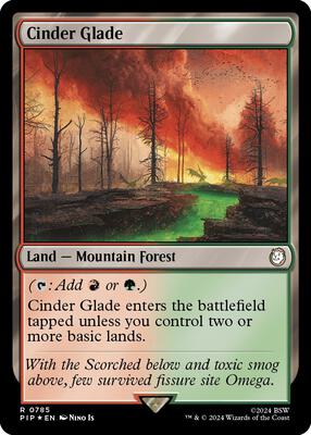 Cinder Glade (Surge Foil) card from Universes Beyond: Fallout